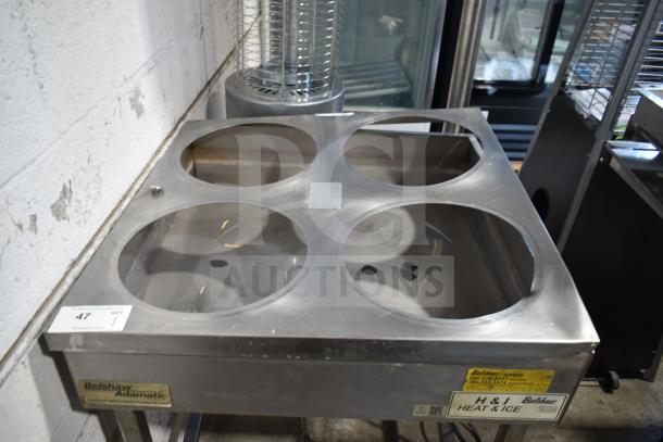 Belshaw H&I Commercial Icing Station, stainless steel, on casters, visible model tag, 208V, 1 phase, H&I model.