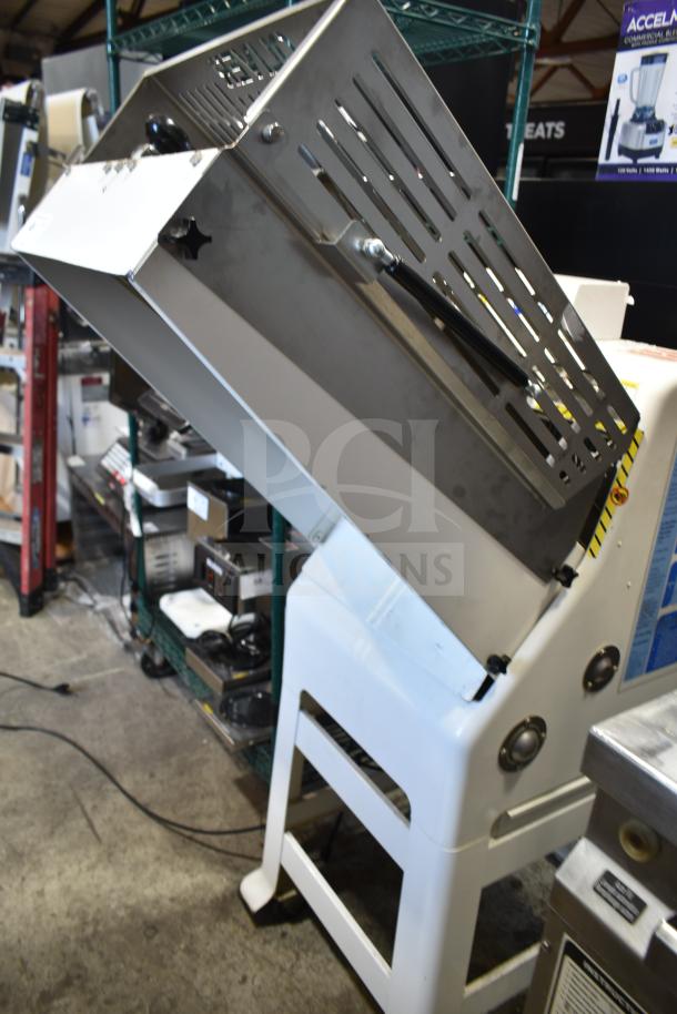 Oliver 797-32NC bread loaf slicer with Pro Guard safety chute, commercial floor style. 115V, 1 phase, used condition.