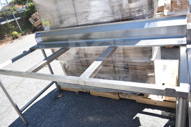 Universal Cutting Table Frame, metal construction, used condition, no surface area, sturdy design, ideal for industrial use.