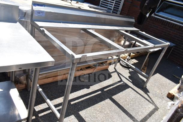 Universal Commercial Cutting Table Frame, stainless steel construction, sturdy design, ideal for commercial kitchens.