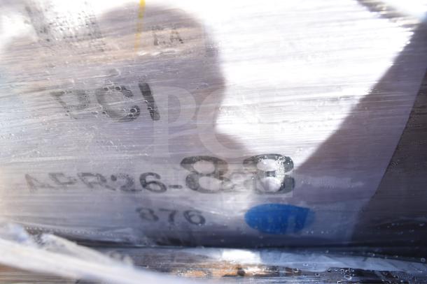 Regency 30"x72" stainless steel table, 16 gauge, enclosed base, open front, adjustable midshelf, scratch and dent. Model APR26-88.