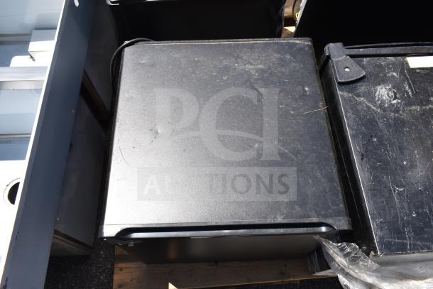 Four mini coolers, including Galanz GL27S5, Galanz GL17BK, Magic Chef HMAR170BE. 120V, 1 phase, good condition.