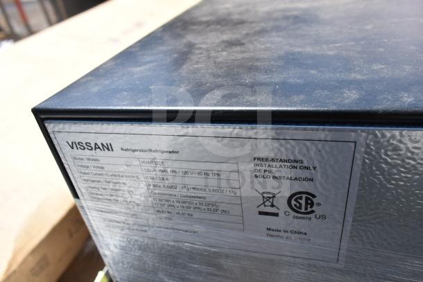 Three mini coolers including Galanz GL35BK, Vissani HVAR32SE, and Galanz GLR33MBKE23. Visible Vissani label.