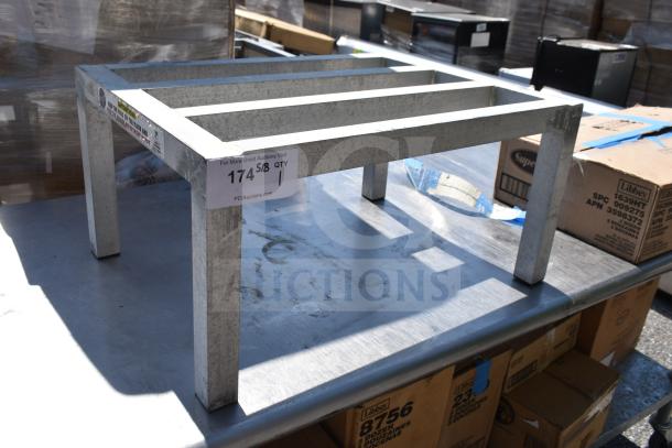 Commercial Dunnage Rack, metal construction, sturdy condition, visible auction tag indicating item number 174.