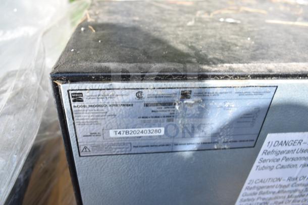 4 coolers lot with Galanz GLR33MBKE23, Black & Decker BCD33B, Kenmore KMR17MBKE models, 120V, 1 phase, serial visible.