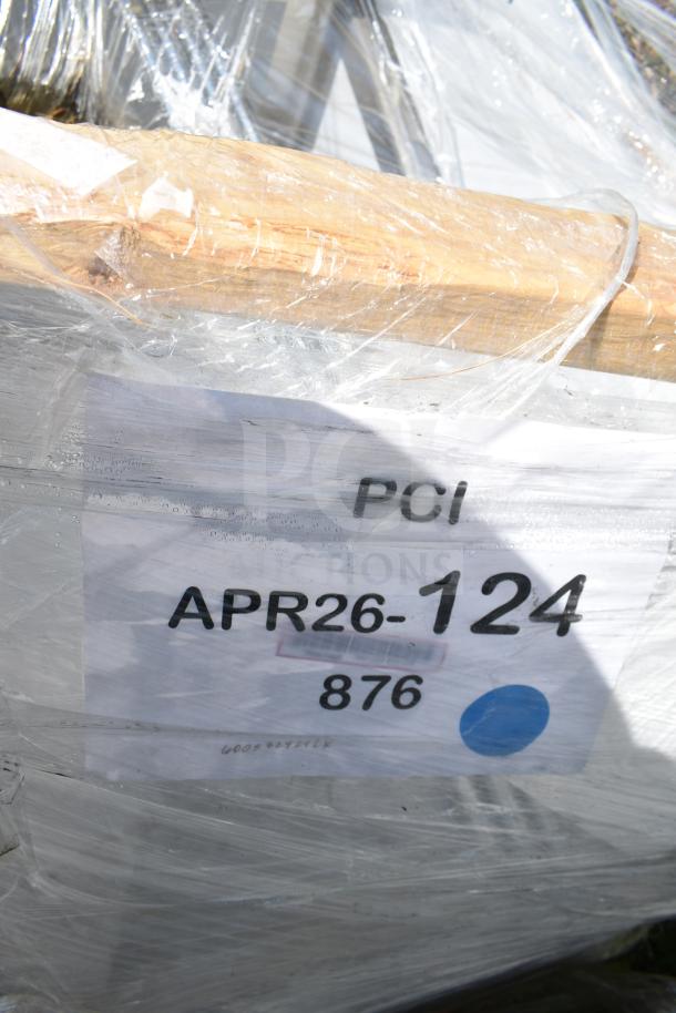 Brand new Regency S3C242414-24L&R 3-compartment sink, 16-gauge stainless steel, with 2 drainboards. Scratch and dent condition.