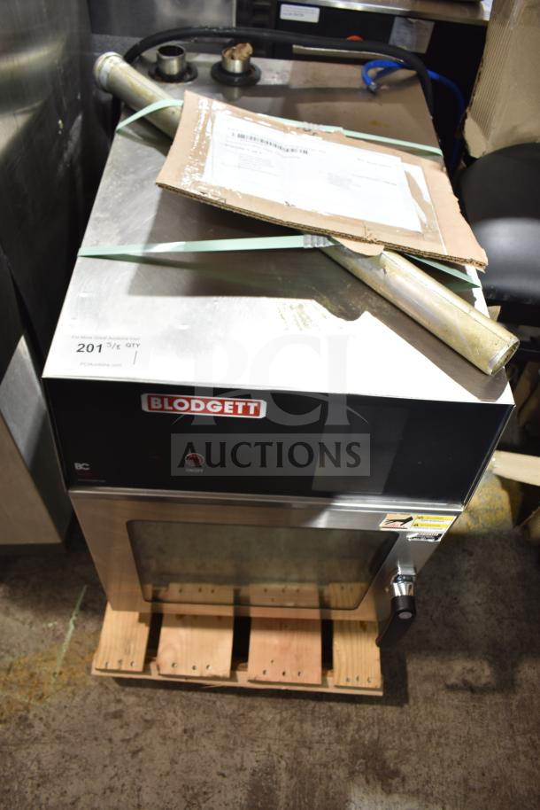 BRAND NEW Blodgett BLCT-6E stainless steel countertop convection oven. 208V, 3-phase, minor scratches, visible Blodgett label.