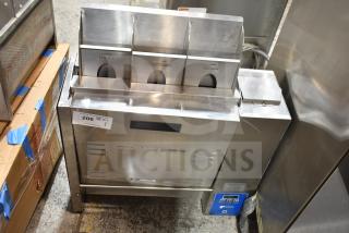 AJ Antunes GST-3V vertical bun toaster, stainless steel, 720 slices/hr, 1 2/3" opening, 208-240V, 1 phase, commercial use.