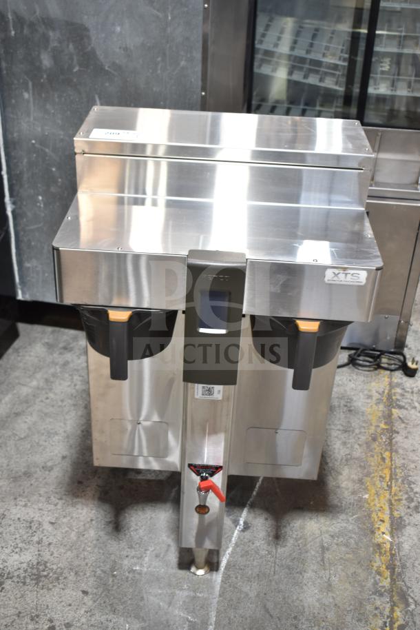 2023 Fetco CBS-2152-XTS twin coffee brewer, 1.5 gal capacity, stainless steel, 208-240V, 1 phase, excellent condition.
