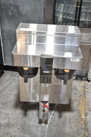 2023 Fetco CBS-2152-XTS twin coffee brewer, 1.5 gal capacity, stainless steel, 208-240V, 1 phase, excellent condition.