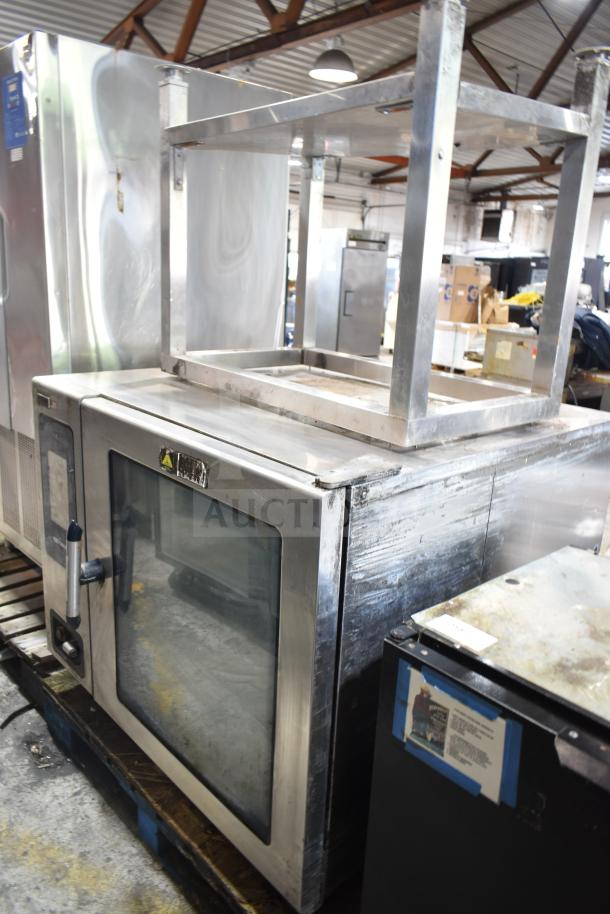 2017 Alto Shaam CTP7-20E stainless steel combi oven with stand, 208-240V, 3 phase, commercial-use condition.