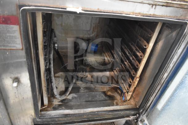 2017 Alto Shaam CTP7-20E stainless steel combi convection oven. Interior view shows racks and wiring; moderate wear.