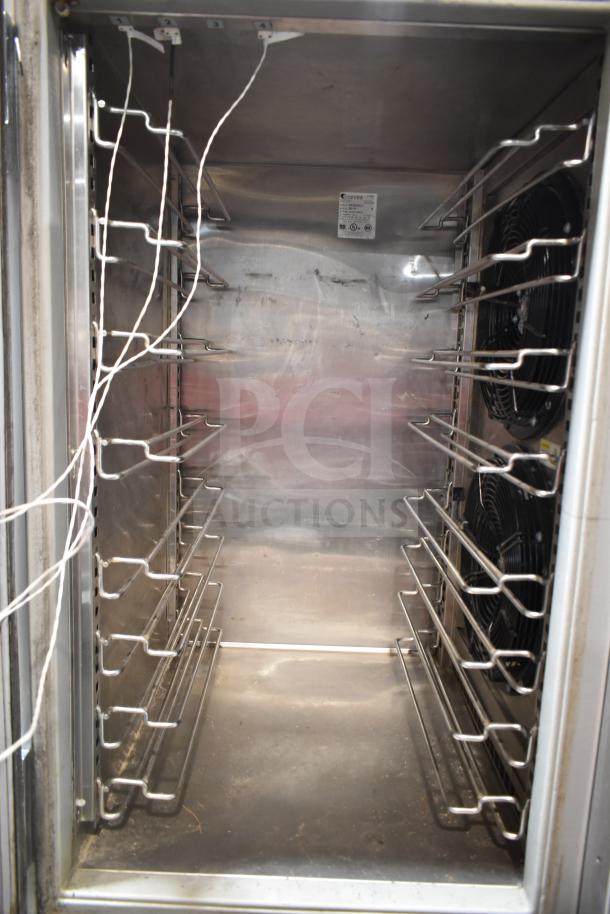 Randell BC-18 Commercial Blast Chiller with 3 probes, upright design, 115/230V, visible interior racks, fair condition.