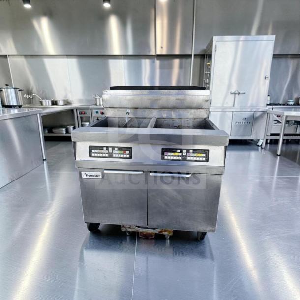 Frymaster SCFHD260G commercial gas floor fryer, top-tier condition, dual 80 lb vats, 250,000 BTU, natural gas, fully tested.