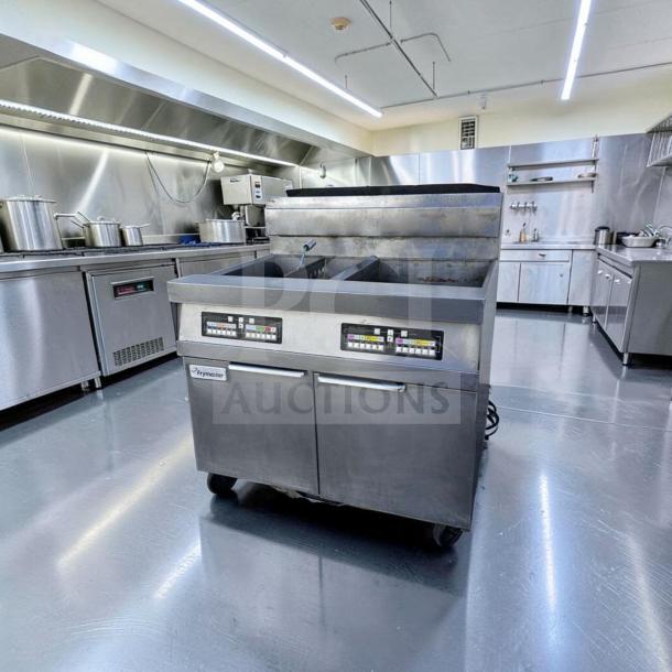 Frymaster SCFHD260G commercial gas floor fryer with dual 80 lb vats, 250,000 BTU, in top-tier condition, fully tested.