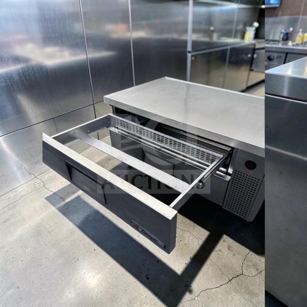 True TRCB-52-HC Refrigerated Chef Base, 52" width, two drawers, stainless steel, excellent condition, 115V, tested operational.