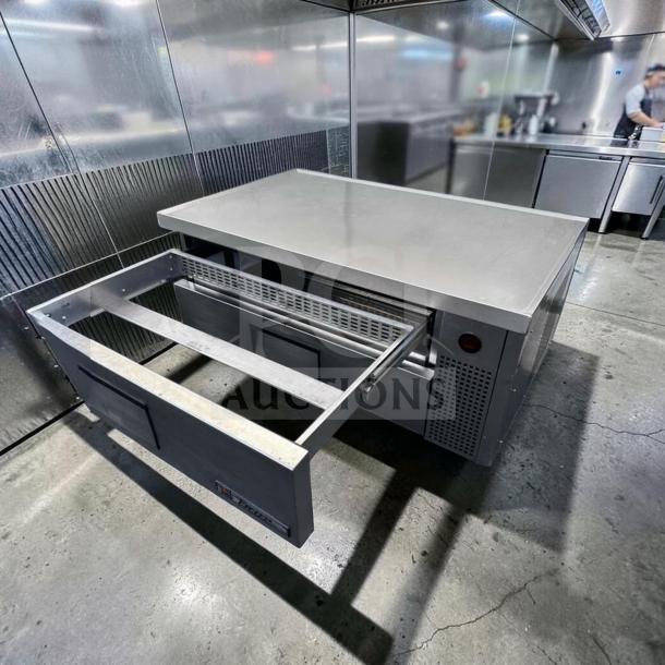 True TRCB-52-HC refrigerated chef base, 52" wide, with 2 drawers, stainless steel, excellent condition, fully tested, 115V.
