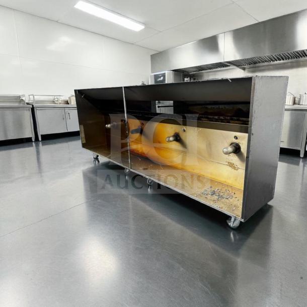 High-grade stainless steel commercial kitchen exhaust hood, wall mount, heavy-duty ventilation, ready for installation.