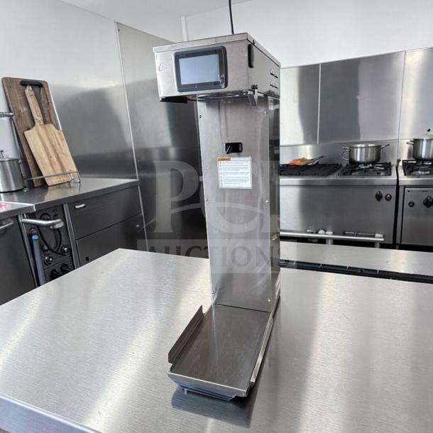 Immaculate Curtis G4TB Tea Brewer, 3-5 gal capacity, digital control, stainless steel, like-new, 120V, model CUR-M-TEA-0941.