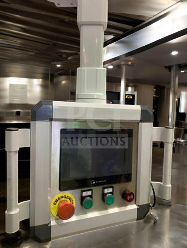 TANG Two-Head Automatic Filling Machine control panel with emergency stop button, fully tested, premium condition, model TAN-L-FIL-0423.