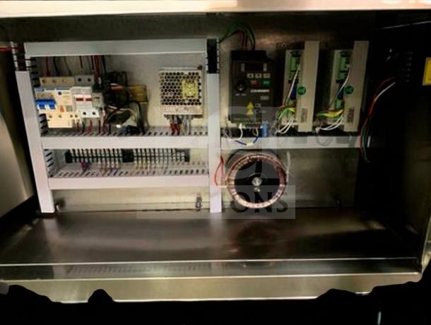 Premium TANG Two-Head Automatic Filling Machine, precision sauce and liquid filler, fully tested, operational, model TAN-L-FIL-0423.