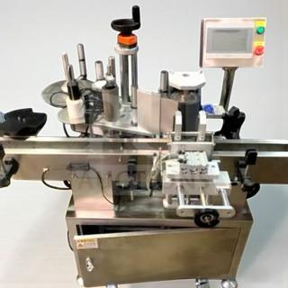 Tang Automatic Round Bottle Labeling Machine, Model TGM-TY01, premium condition, high-speed 360° wrap-around, fully operational.