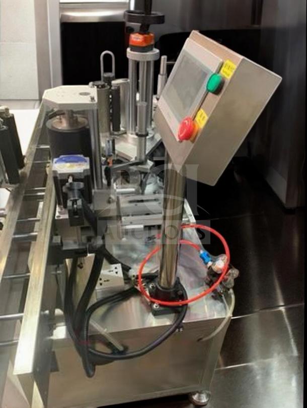 Tang Machinery TGM-TY01 bottle labeling machine, premium condition, high-speed 360° wrap-around labeler, tested, operational.