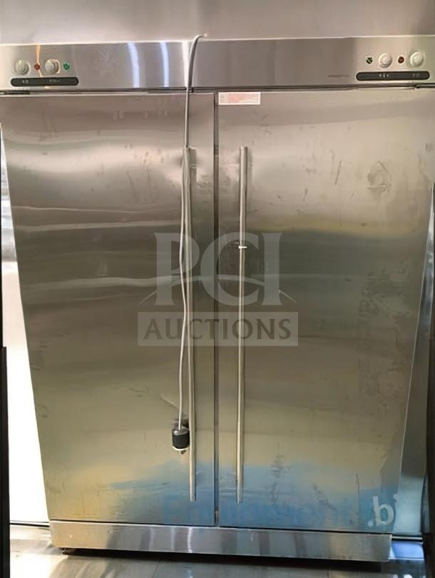Tang Drying & Sterilizing Cabinet in premium condition, with dual doors and controls; model TNG-L-DRY-0421, fully tested.