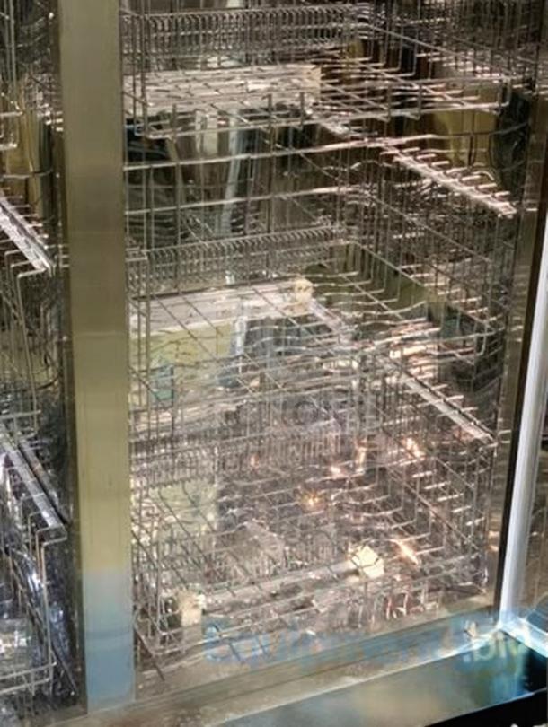 Tang Drying & Sterilizing Cabinet, premium condition, model TNG-L-DRY-0421. Fully tested, high-temp bottle sanitation.