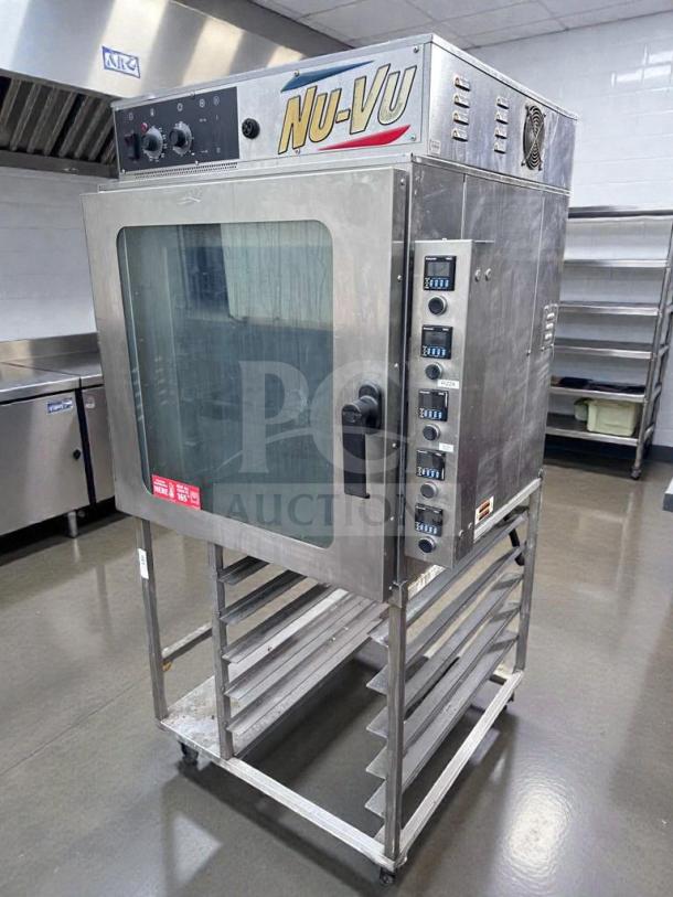 Nu-Vu RM-5T rethermalization oven, premium condition, stainless steel, 208V/3 Phase, ETL & NSF listed, fully tested.