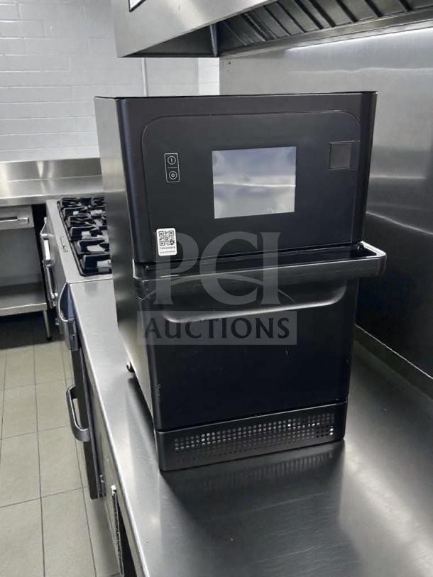 Merrychef Commercial High-Speed Oven, touchscreen control, top-tier condition, model MER-L-OVN-0368, fully tested.
