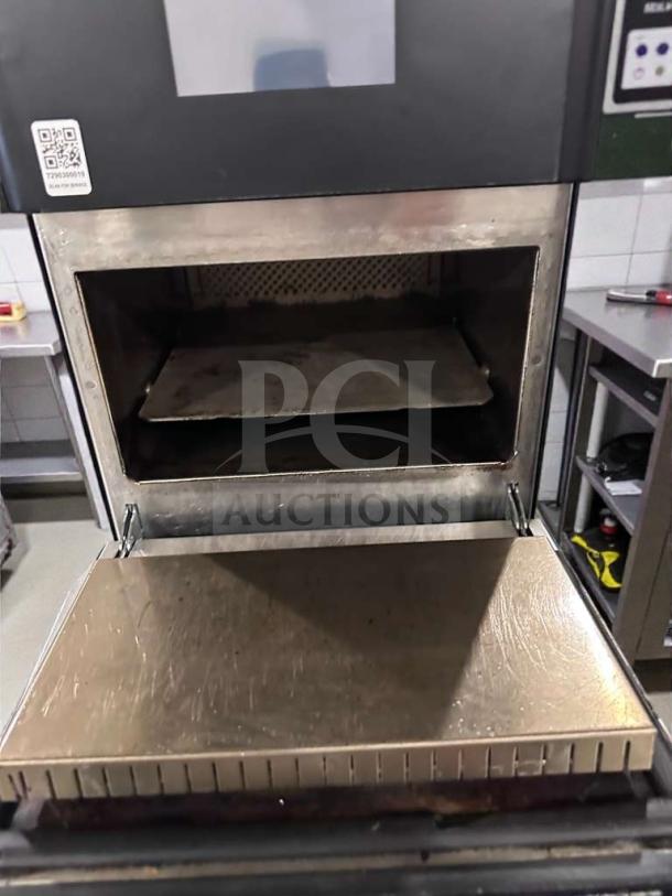 Merrychef Commercial High-Speed Oven, top-tier condition, touchscreen control, fully tested and operational, model MER-L-OVN-0368.