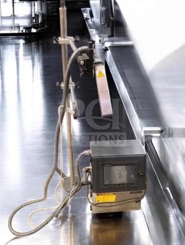 LANGDE Automatic Industrial Inkjet Printer, premium condition, model LAN-L-CODE-0426, fully operational, batch and date coding system, visible control panel.