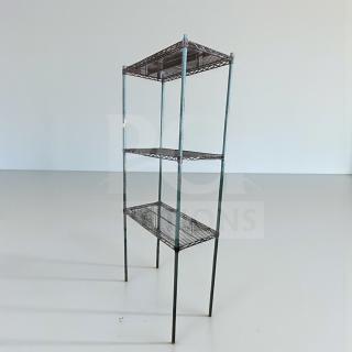 Commercial Wire Shelving 4-Tier Rack, heavy-duty, excellent condition, NSF style, fully inspected, model STO-S-RACK-0355.