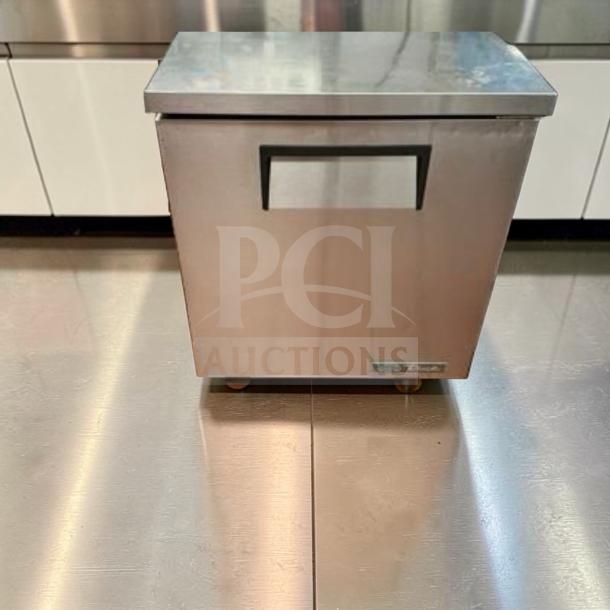 Flawless True TUC-27F-HC undercounter freezer, 27 5/8”, stainless steel, single section, left hinge door, tested operational.