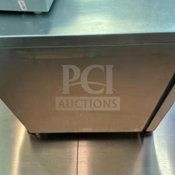 Flawless True TUC-27F-HC undercounter freezer, stainless steel, 27 5/8", single section, left hinge, tested, made in USA.