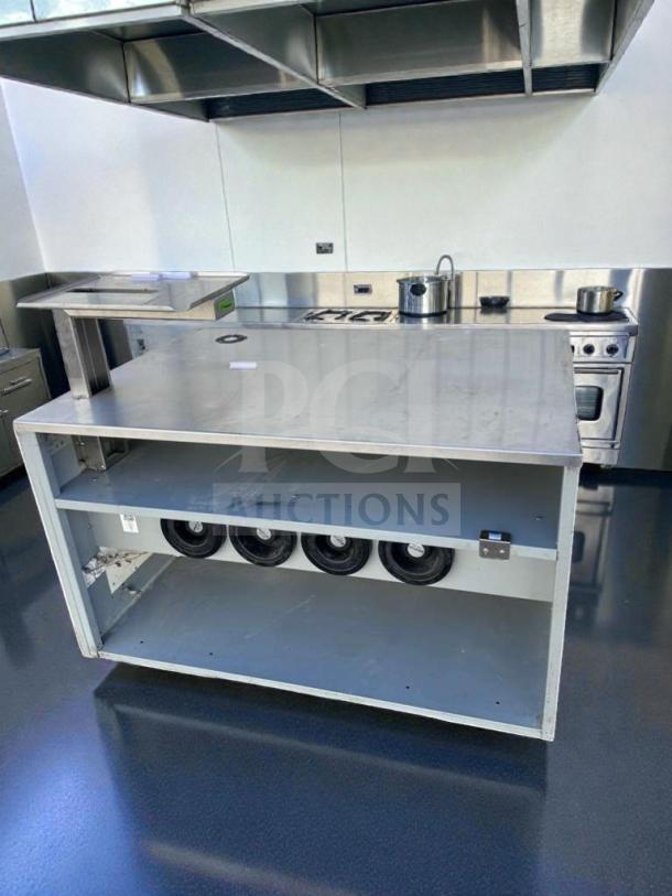 Commercial Heated Pass-Through Station, 48-inch, with overhead heat shelf, outstanding condition, fully tested and operational.