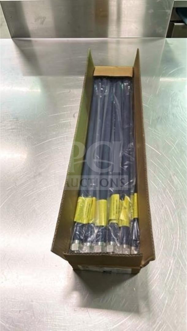 Elite condition lot of 10 NAKS NK-S-36 gas connector hoses, 36" length, 3/4" MIP × 3/4" FIP, fully tested and operational.
