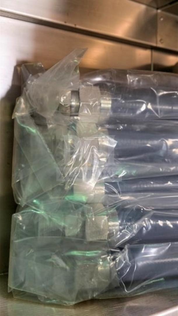 10 NAKS NK-S-36 gas connector hoses, 36" length, 3/4" MIP x 3/4" FIP, elite condition, fully tested, packaged in plastic.