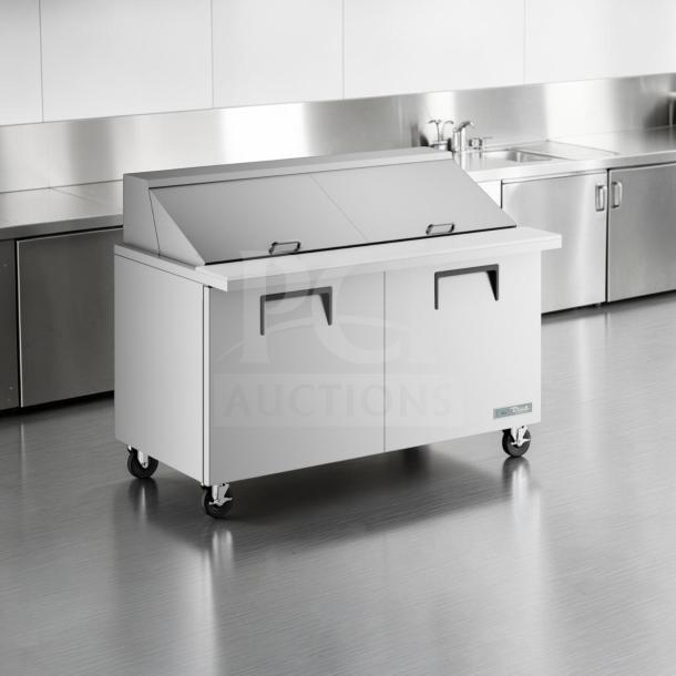 Elite True TSSU-60-24M-B-ST-HC Mega Top Refrigerated Sandwich Prep Table, 60", stainless steel, 2-door, fully tested.