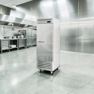 Blue Air BSR23-HC refrigerator, 26" single section, 23 Cu. Ft., stainless steel, bottom mount, commercial grade, tested and operational.