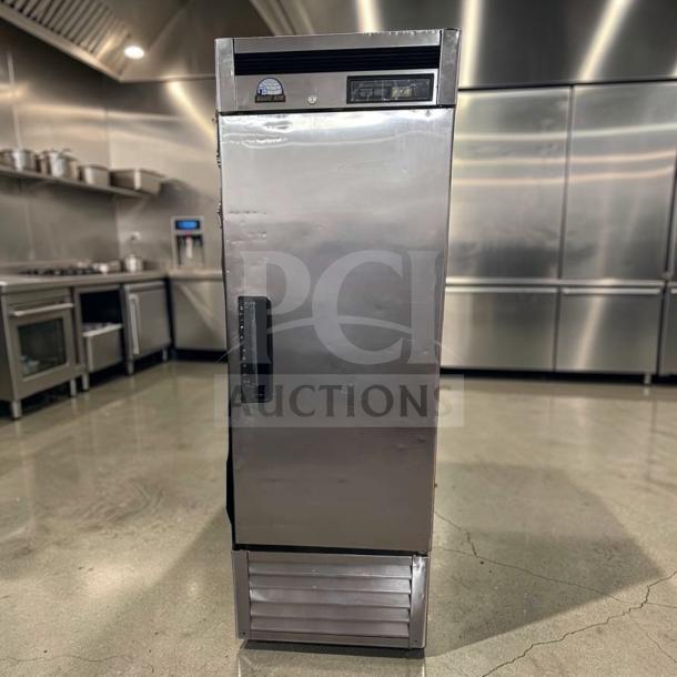 Exceptional Blue Air BSR23-HC reach-in refrigerator, 23 Cu. Ft., stainless steel, bottom mount, commercial grade, tested.