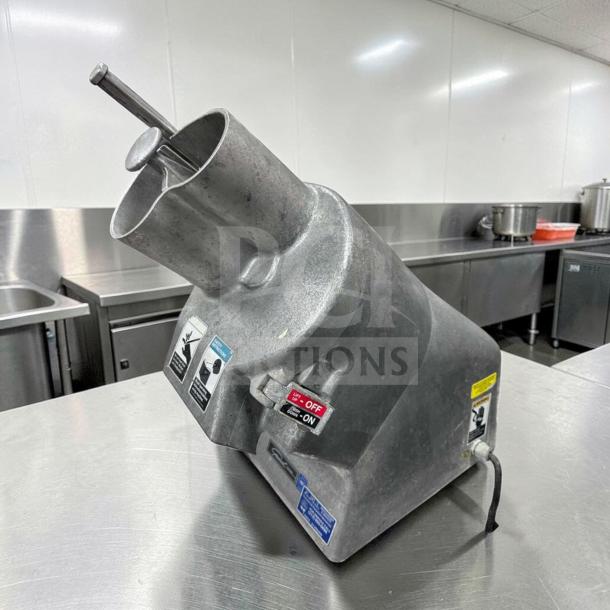 General CSM-72AA food processor and slicer in excellent condition, heavy-duty, 115V, tested operational, labeled controls visible.