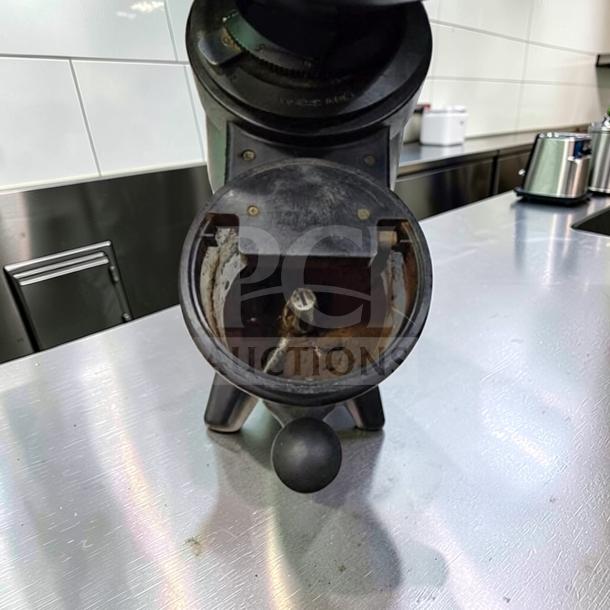 OBEL Mito ATR M64 commercial coffee grinder in exceptional condition, black casing, 120V, Italian burr grinder, fully tested.