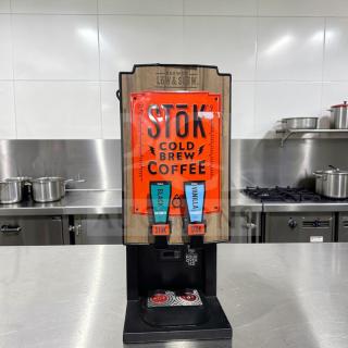 CreaMiser Model 230 cold brew coffee dispenser, dual tap system for black and vanilla flavors, excellent condition.