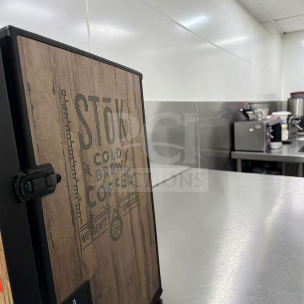 CreaMiser Model 230 Cold Brew Dispenser, dual tap system, wood panel design, exceptional condition, fully tested, Scottsdale, AZ.