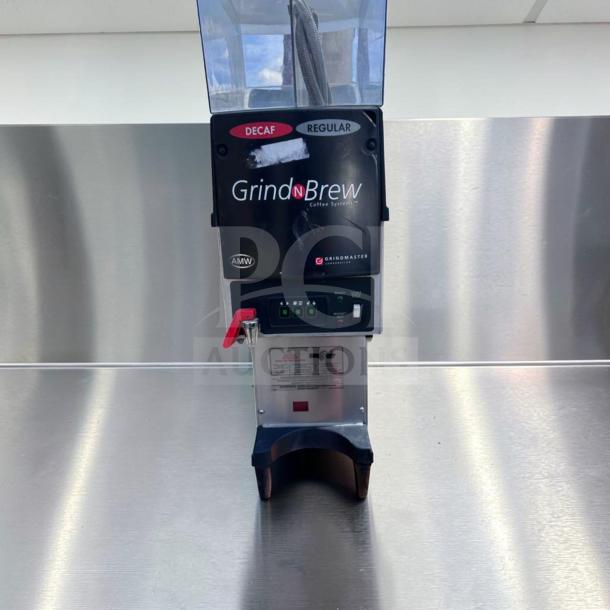 Grindmaster Grind’n Brew GNB-20H coffee system, dual hopper, airpot brewer, 120V, fully tested, premium condition.