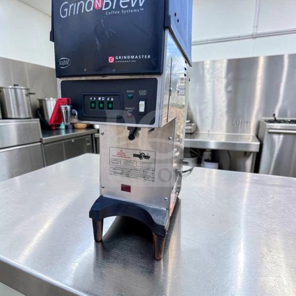Grindmaster Grind’n Brew GNB-20H commercial coffee system, dual hopper, airpot brewer, fully operational, 120V, premium condition.
