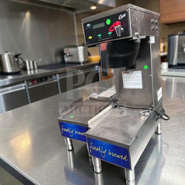 Superior condition Curtis CBP Low Profile Combo Coffee & Tea Brewer by Wilbur Curtis Co. 120V, operational, dual beverage system.