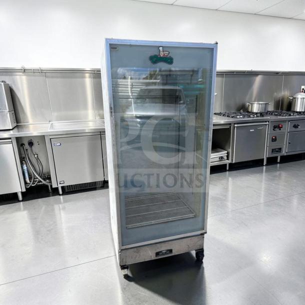 Arctic Air GDR22 1 Door Glass Merchandiser Refrigerator, excellent condition, commercial cooler, 115V, fully tested operational.